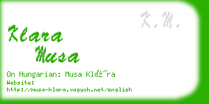 klara musa business card